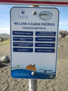 adopt a beach actual signage
