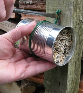 DIY Mason Bee Nest from Old Juice Glasses • Refresh Living