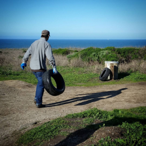 tires montara beach cleanup