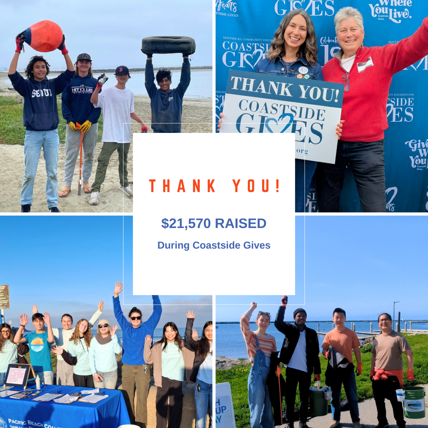 A collage of excited PBC volunteers