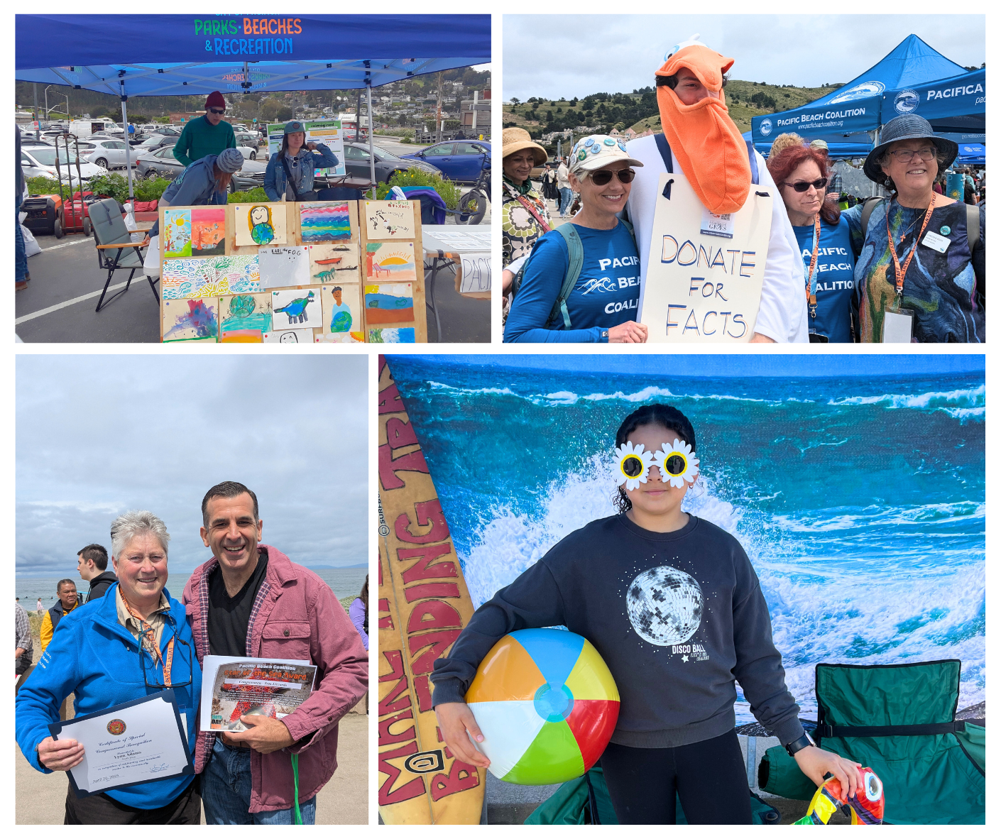 A collage of PelicanFest booths, activities and attendees