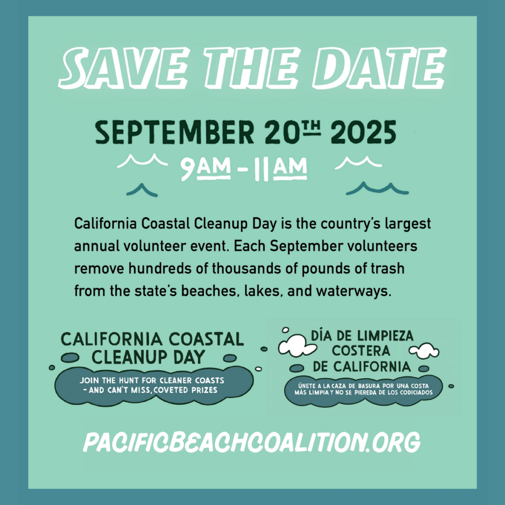 California Coastal Cleanup Day save the date graphic