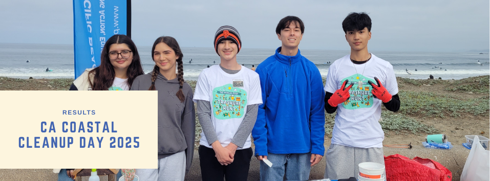 Teen Site Captain volunteers represent Linda Mar Beach at Coastal Cleanup Day 